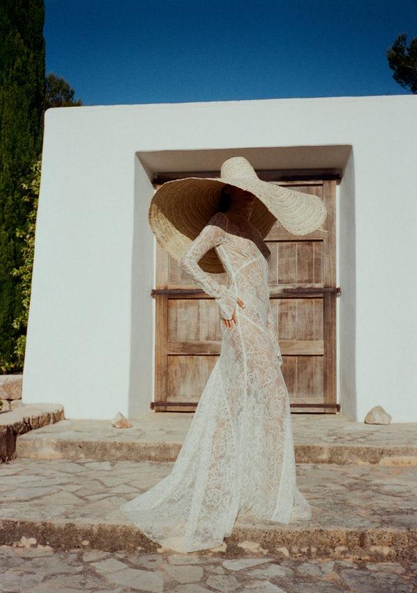 De La Vali HERMOSA MAXI DRESS IN IVORY LACE