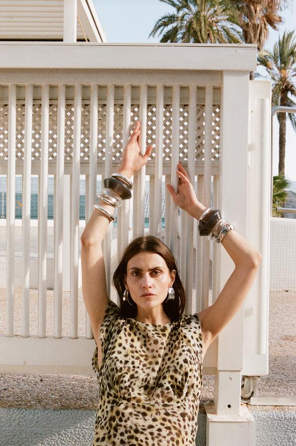 De La Vali PAREO MAXI DRESS SILK CHIFFON EL FELINO