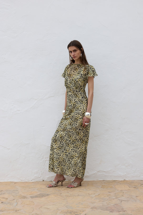 De La Vali PAREO MAXI DRESS SILK CHIFFON EL FELINO