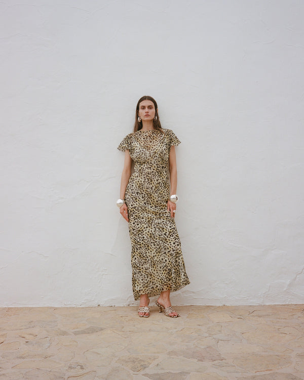 de la vali PAREO MAXI DRESS SILK CHIFFON EL FELINO