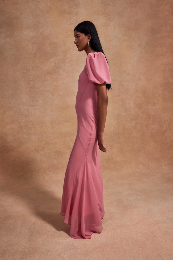 De La Vali SABIA MAXI DRESS IN BALLET CHIFFON