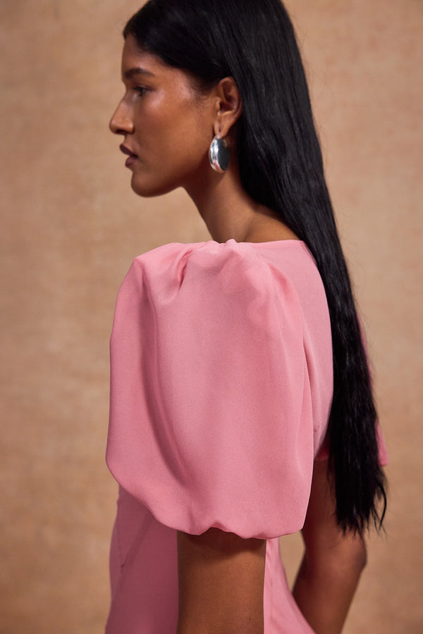 De La Vali SABIA MAXI DRESS IN BALLET CHIFFON