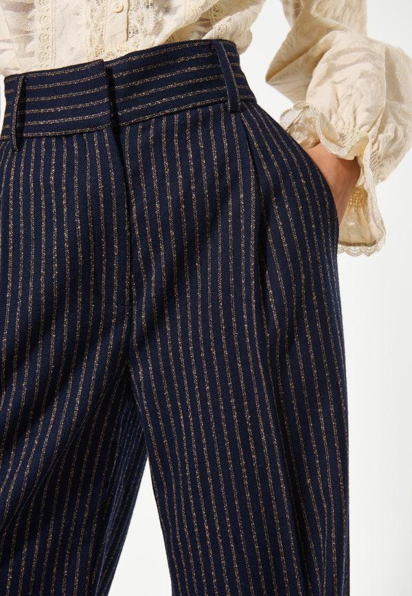 Dea Kudibal CasitiaDEA - Trousers - Blue Pinstripe