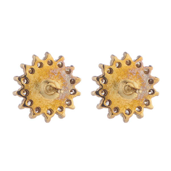 Deakin & Francis 18ct Gold Diamond And Cultured Pearl Cluster Earrings