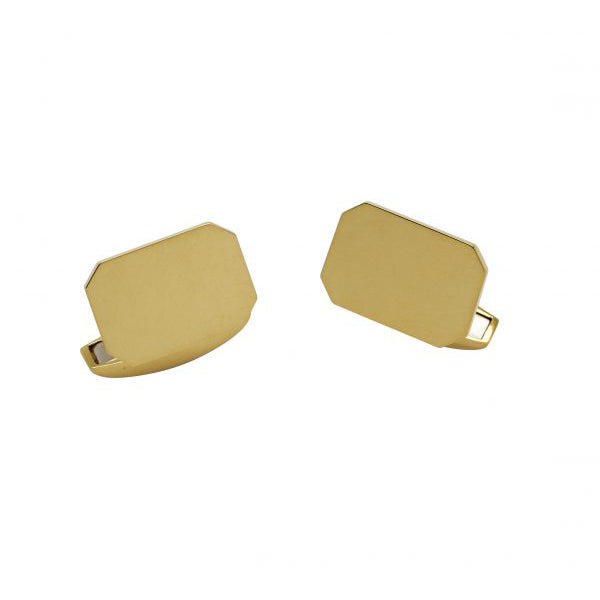 Deakin & Francis 18ct Gold Oblong Cut Corner Cufflinks