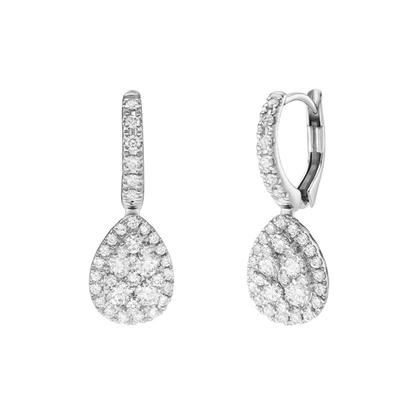 Deakin & Francis 18ct White Gold Diamond Drop Earrings