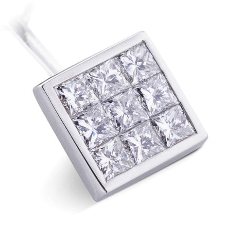 Deakin & Francis 18ct White Gold Pavé Set Diamond Cufflinks