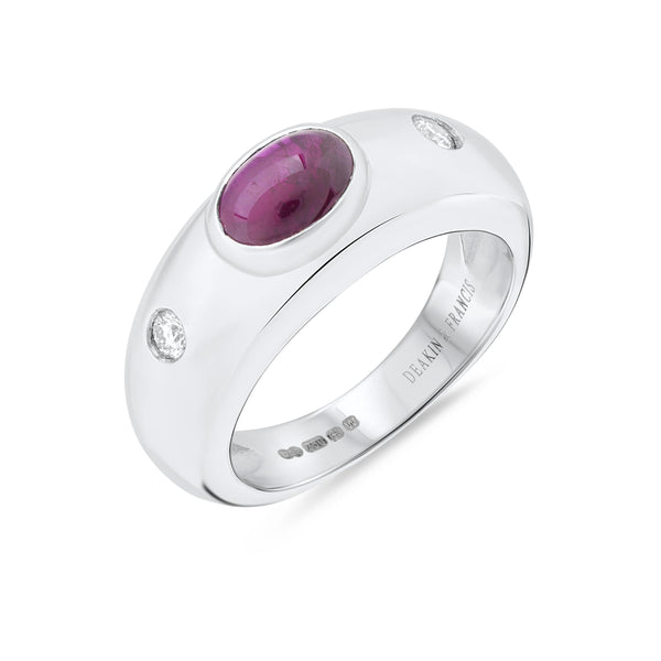 Deakin & Francis 18ct White Gold Ruby And Diamond Ring