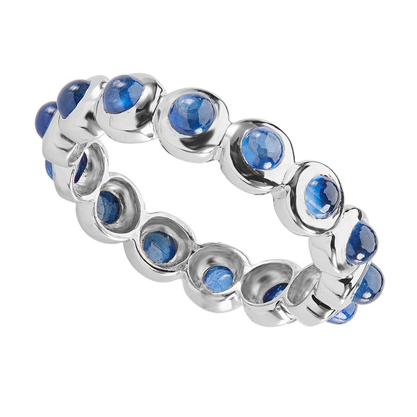 Deakin & Francis 18ct White Gold Sapphire Cabochon Eternity Ring