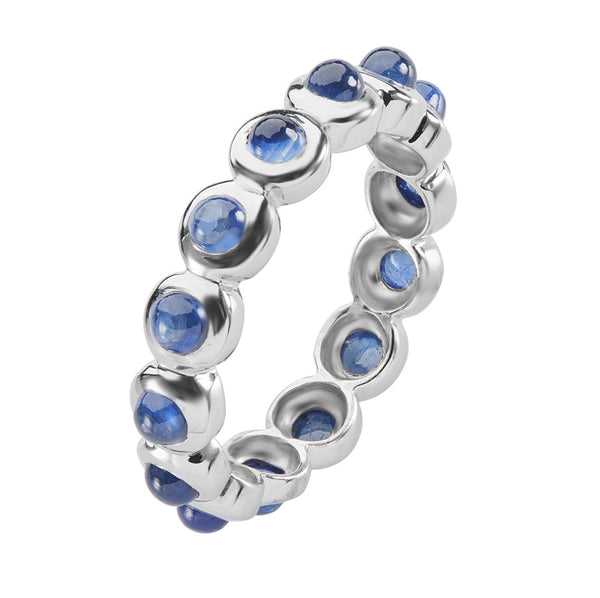 deakin & francis 18ct White Gold Sapphire Cabochon Eternity Ring