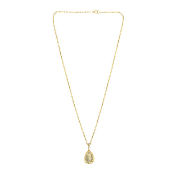 Deakin & Francis 18ct Yellow Gold Citrine And Diamond Pendant
