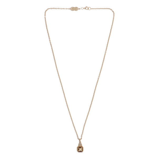 Deakin & Francis 18ct Yellow Gold Citrine And Diamond Pendant