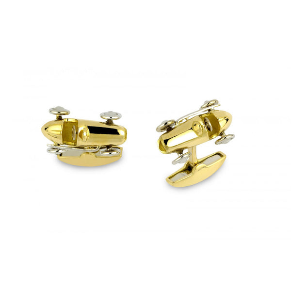 deakin & francis 18ct Yellow Gold Racing Car Cufflinks