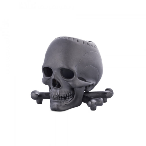 Deakin & Francis Black Skull And Cross Bones Candle Holder