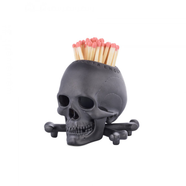 Deakin & Francis Black Skull And Cross Bones Candle Holder