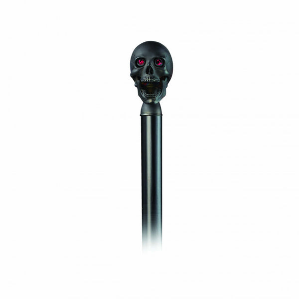 deakin & francis Black Walking Stick with Matte Black Skull Head