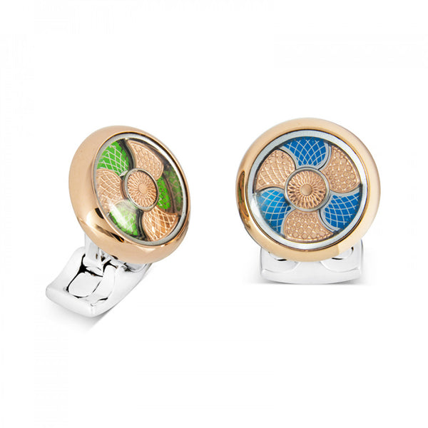 deakin & francis Blue and Green Colour Change Cufflinks