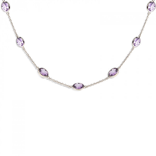 Deakin & Francis 18ct White Gold Amethyst Necklace