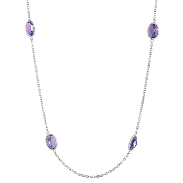 Deakin & Francis 18ct White Gold Amethyst Necklace