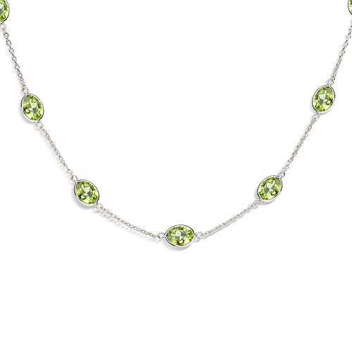 deakin & francis 18ct White Gold Peridot Necklace
