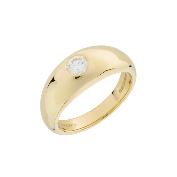 Deakin & Francis 18ct Yellow Gold Diamond Gypsy Ring