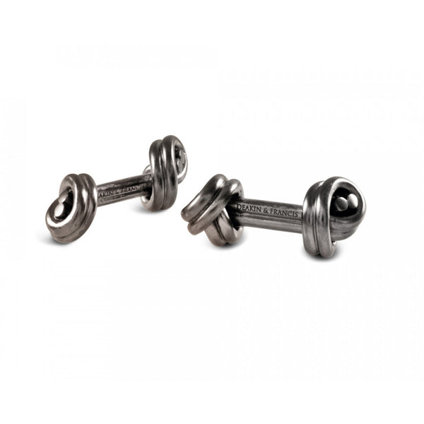 deakin & francis Dark Grey Double Knot Cufflinks