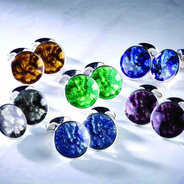 Deakin & Francis Deep Green Winter Haze Cufflinks