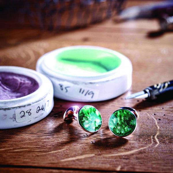 Deakin & Francis Deep Green Winter Haze Cufflinks