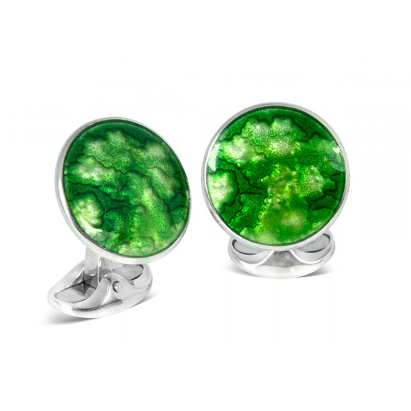 deakin & francis Deep Green Winter Haze Cufflinks