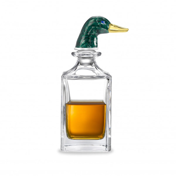 Deakin & Francis Green Duck Head Crystal Decanter