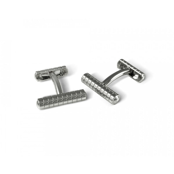 deakin & francis Knurl Cufflinks In Silver Finish deakin & francis Knurl Cufflinks In Silver Finish