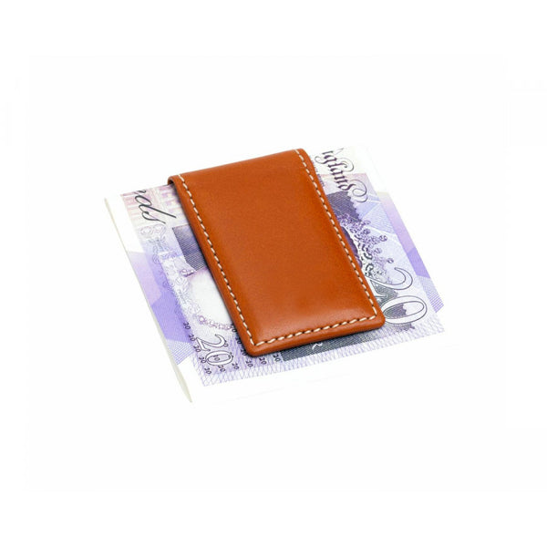 Deakin & Francis Leather Magnetic Money Clip In Tan