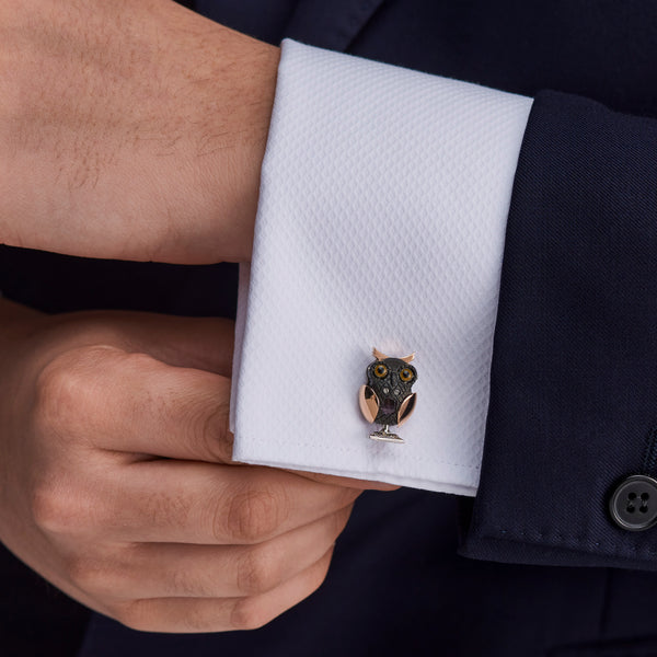 Deakin & Francis Moving Owl Cufflinks