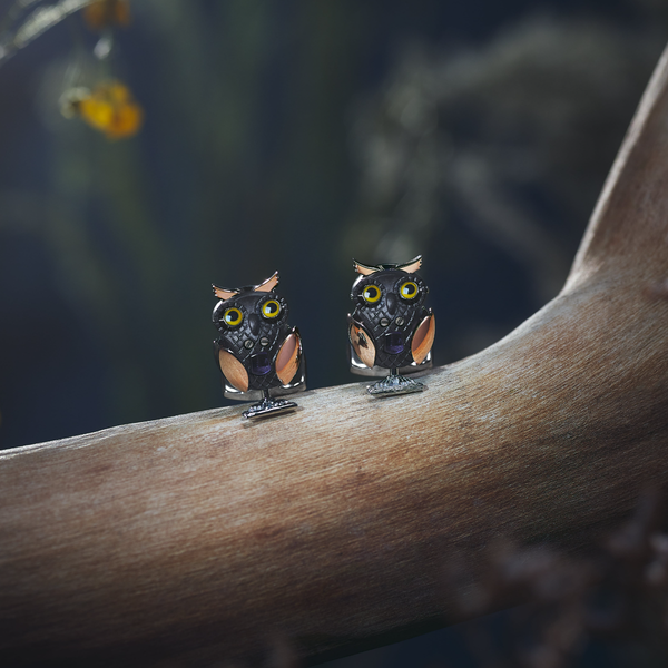 Deakin & Francis Moving Owl Cufflinks