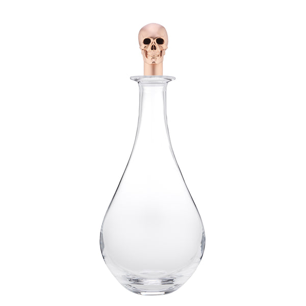 deakin & francis Rose Gold Skull Wine Decanter