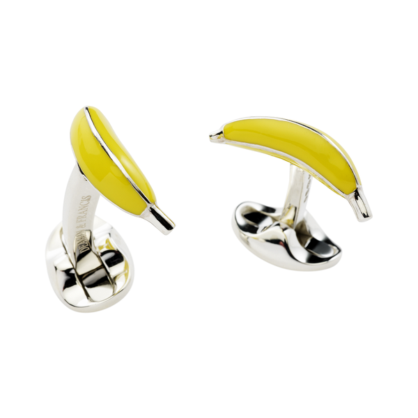 deakin & francis Sterling Silver Banana Cufflinks