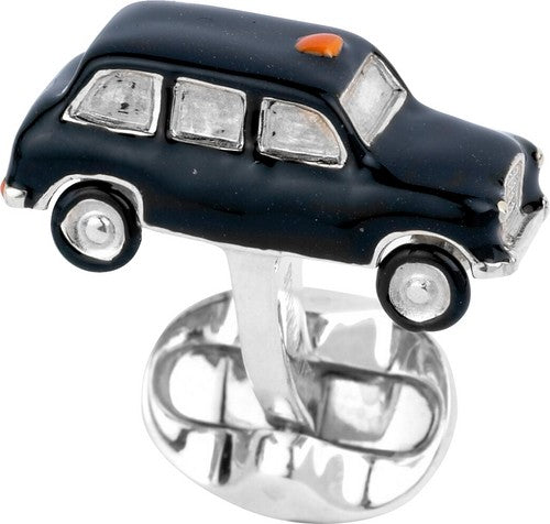 Deakin & Francis Sterling Silver Black Cab Cufflinks