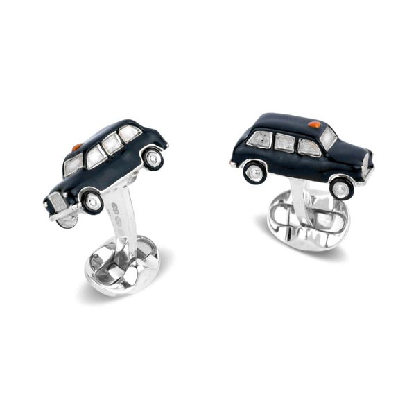 deakin & francis Sterling Silver Black Cab Cufflinks