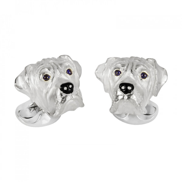 deakin & francis Sterling Silver Boxer Dog Cufflinks