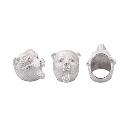 Deakin & Francis Sterling Silver Brave Bear Ring