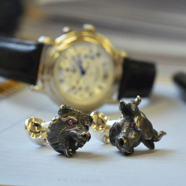 Deakin & Francis Sterling Silver Bull & Bear Dress Set