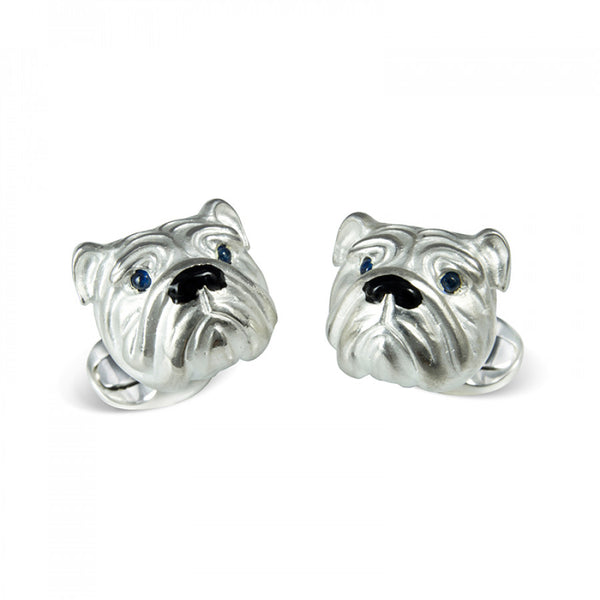 deakin & francis Sterling Silver Bulldog Cufflinks
