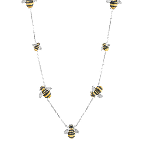 Deakin & Francis Sterling Silver Bumble Bee Necklace