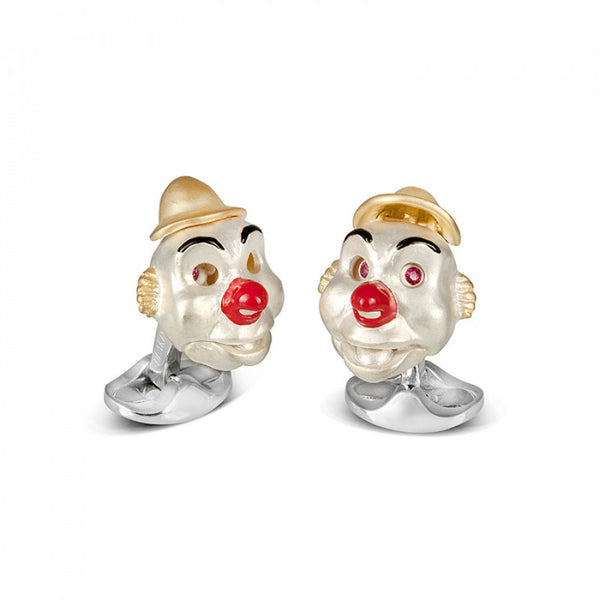 deakin & francis Sterling Silver Clown Cufflinks