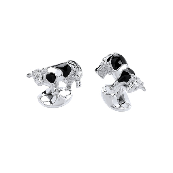 deakin & francis Sterling Silver Cow Cufflinks