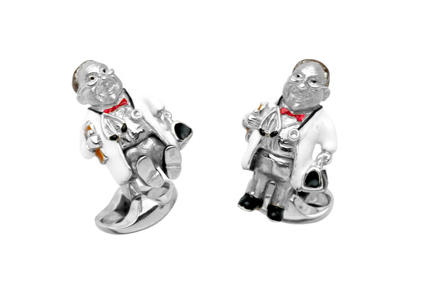 Deakin & Francis Sterling Silver Doctor Cufflinks