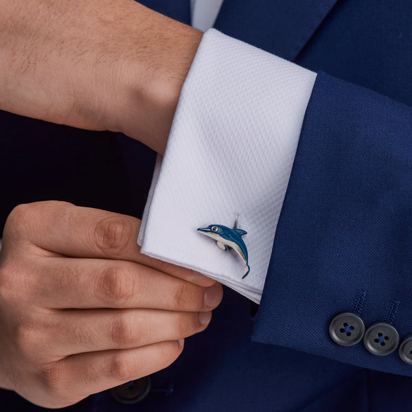 Deakin & Francis Sterling Silver Dolphin Cufflinks