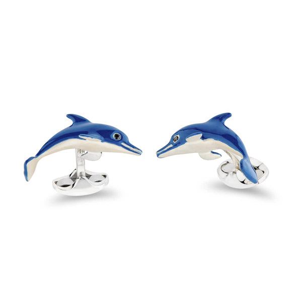 deakin & francis Sterling Silver Dolphin Cufflinks