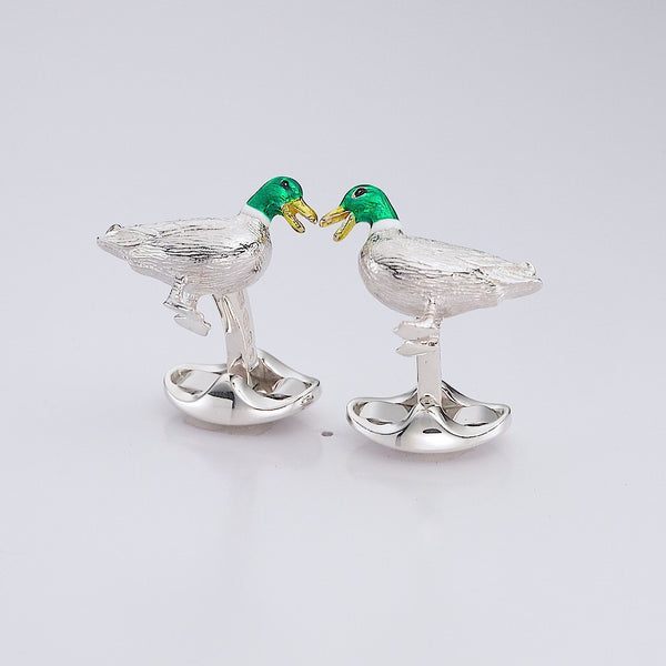 Deakin & Francis Sterling Silver Duck Cufflinks