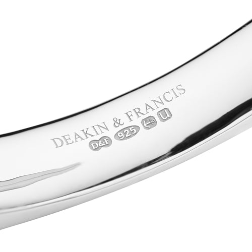 Deakin & Francis Sterling Silver Facetted Bangle